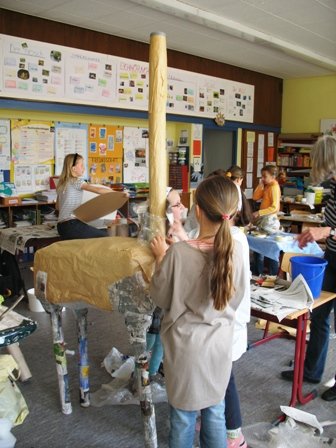 kunstprojektwoche 2009 pappmache 2